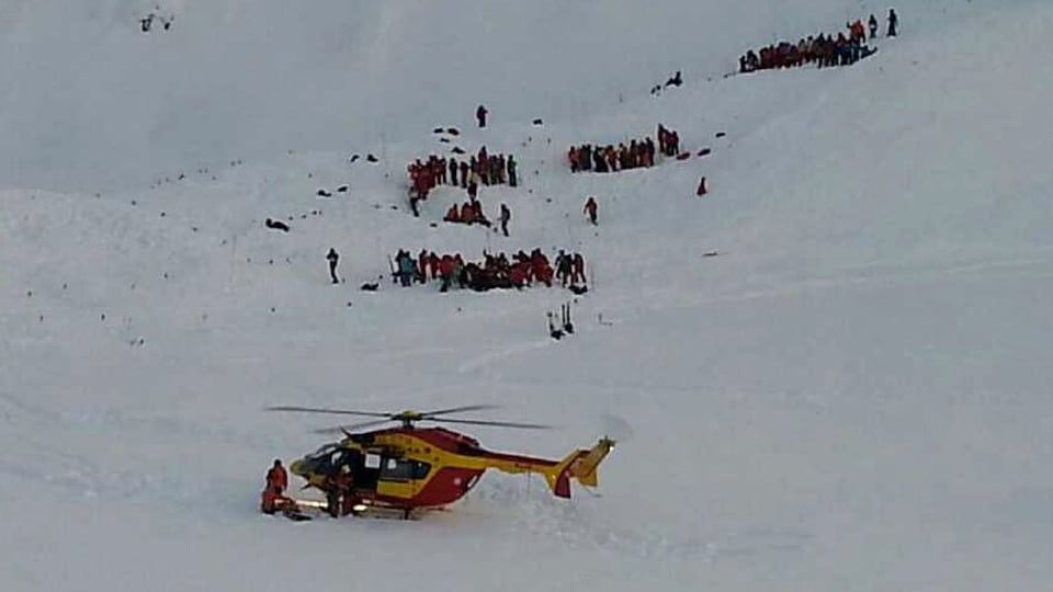 Accident da lavinas en las Alps franzosas.