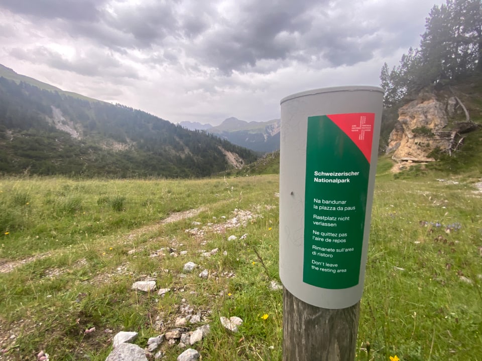 Ein Schild im Nationalpark.