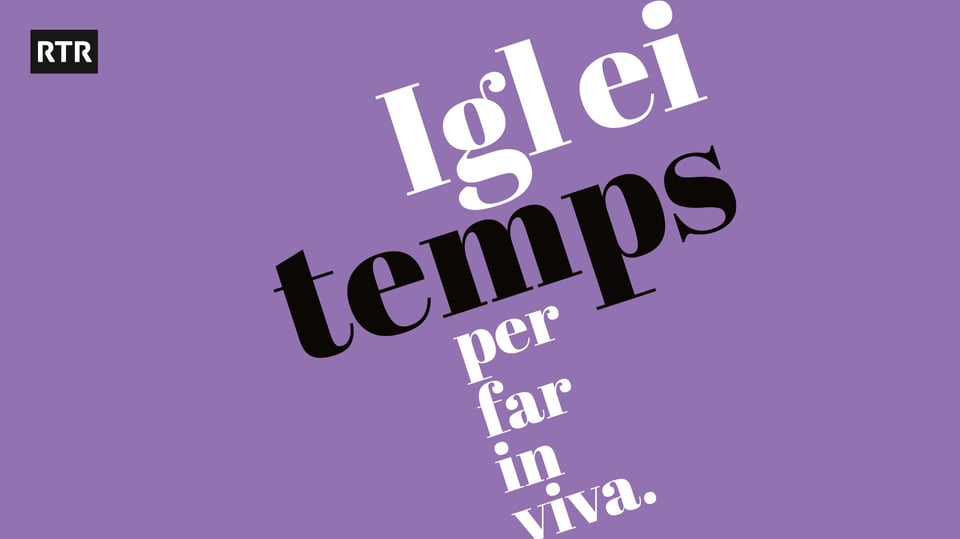Igl ei temps per far in viva. | Es ist Zeit, anzustossen. Postkarte mit rätoromanischen Grüssen aus Graubünden