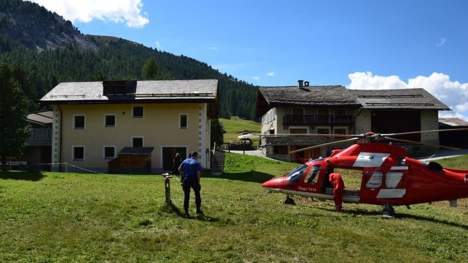 Pliras chasas, davontiers in helicopter da la REGA ed in policist.