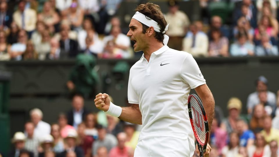 Roger Federer sin il Centre Court