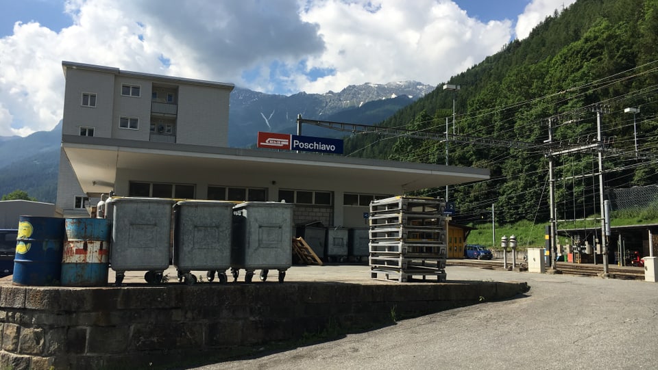 La staziun da Poschiavo sco ella sa preschenta ozendi.