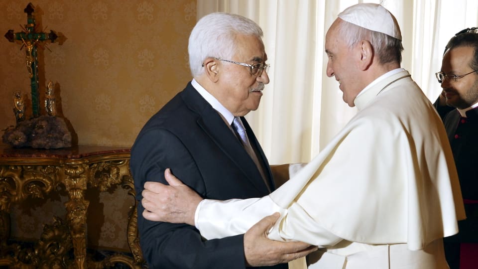 Mahmud Abbas ensemen cun papa Francestg