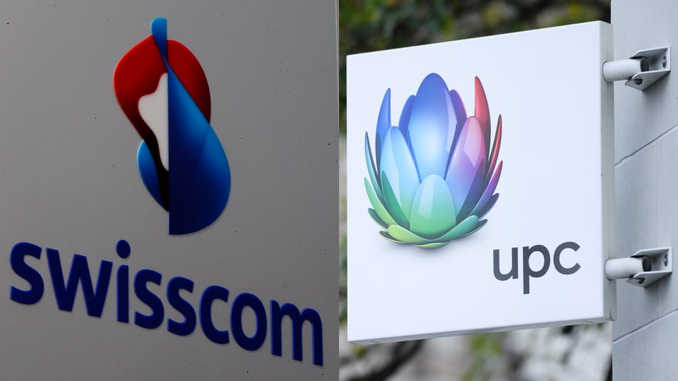 Purtret dals logos da Swisscom e UPC. 