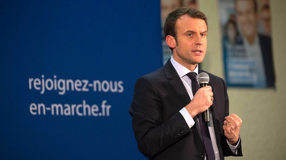 Il candidat independent Emmanuel Macron.