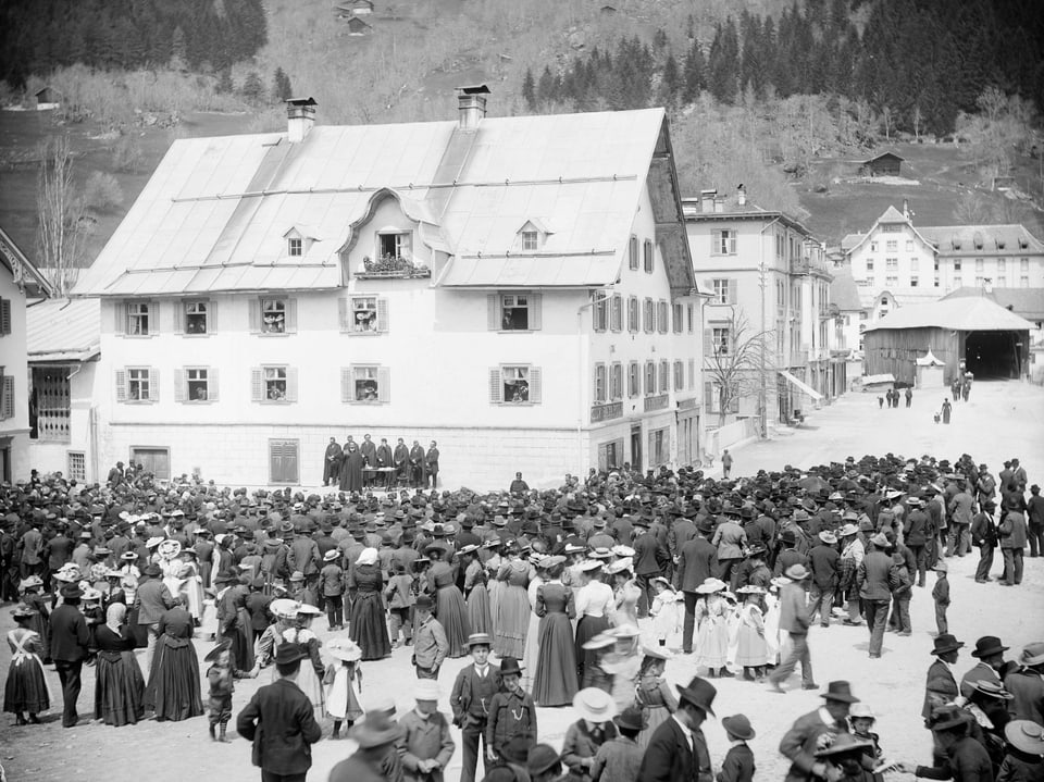 Landsgemeinde der Gruob in Ilanz, 1907. 