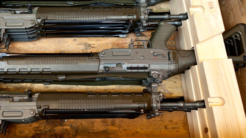 Maletg simbolic: Il pli bler material da guerra ha la Svizra exportà en la Germania.