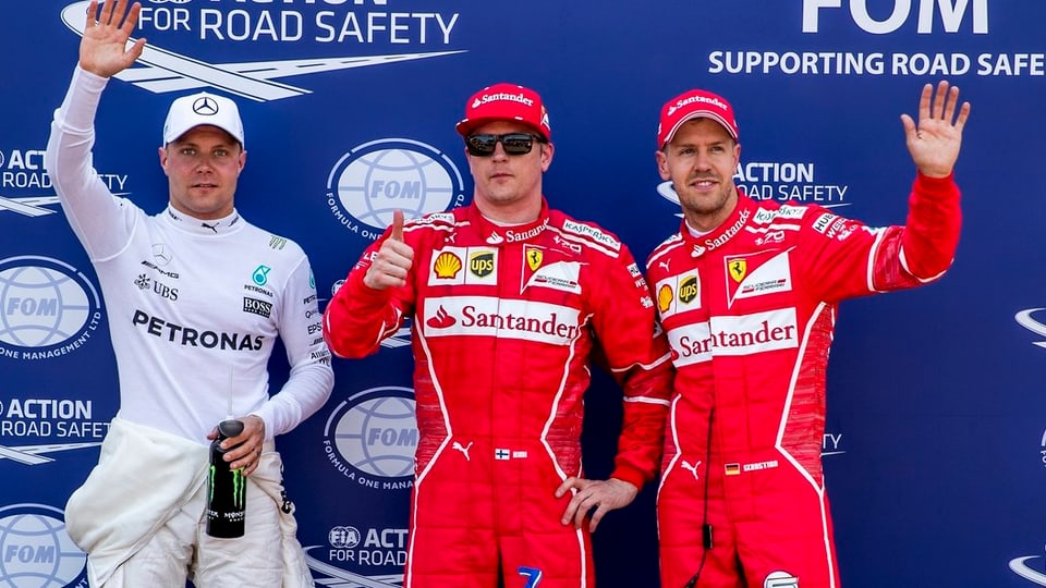 Ils emprims trais dal qualifying: Kimi Räikkönen, Sebastian Vettel e Valtteri Bottas.