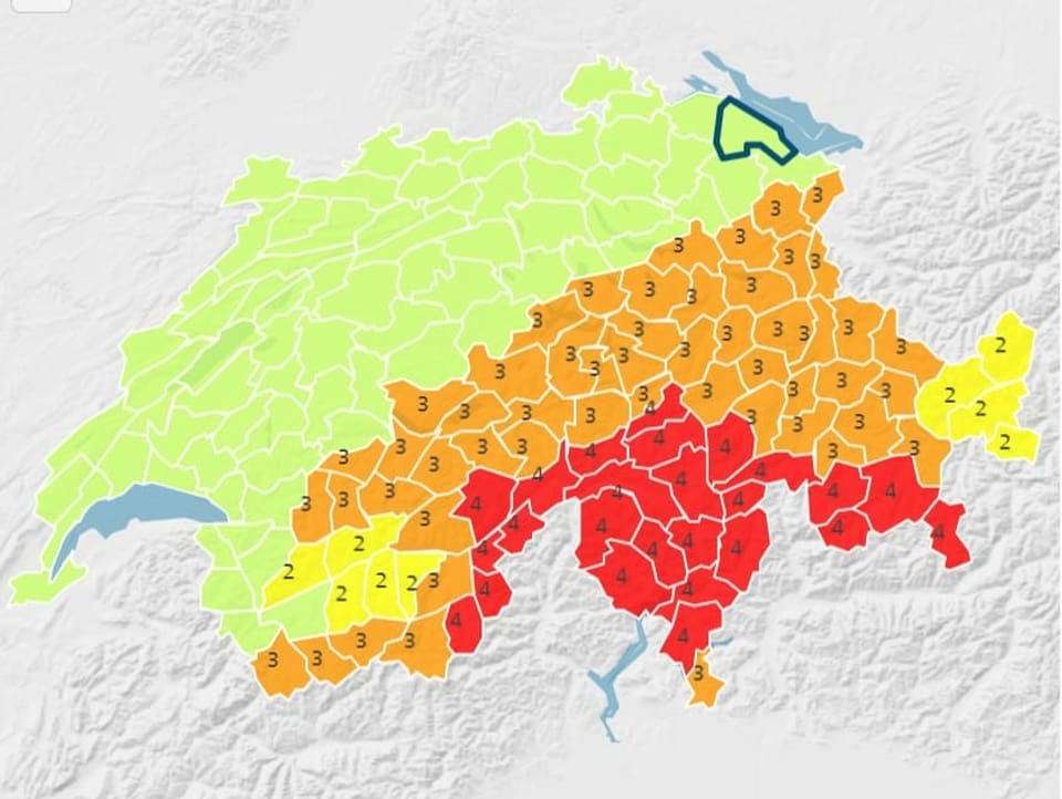 L'Uffizi federal per meteorologia avertescha da ferms stemprads e plievgia intensiva.