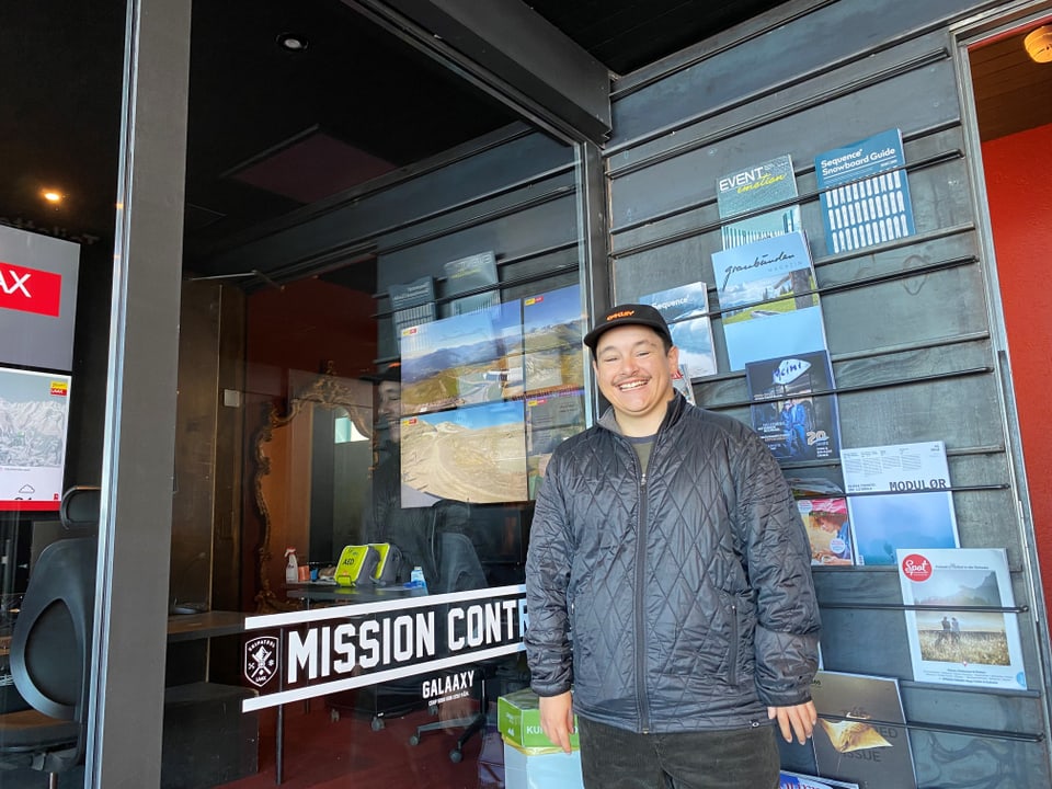 Kevin Fetz avant la «Mission control» sin il Crap sogn Gion