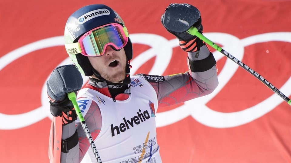 Ted Ligety tar ses triumf a Beaver Creek.