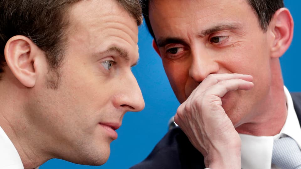 Emmanuel Macron e Manuel Valls