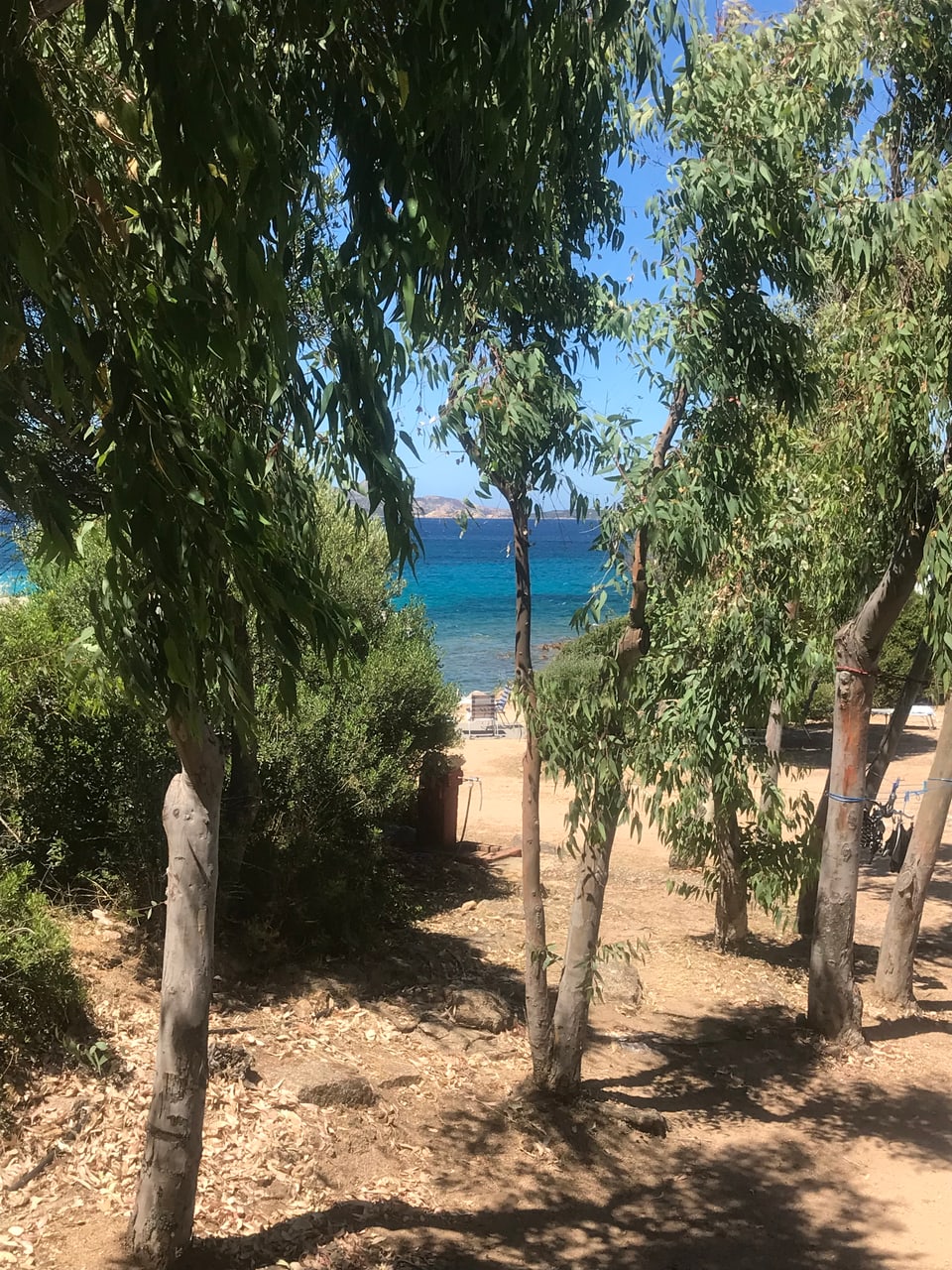 Vista sin la mar ord da nossa rulotta en Sardegna