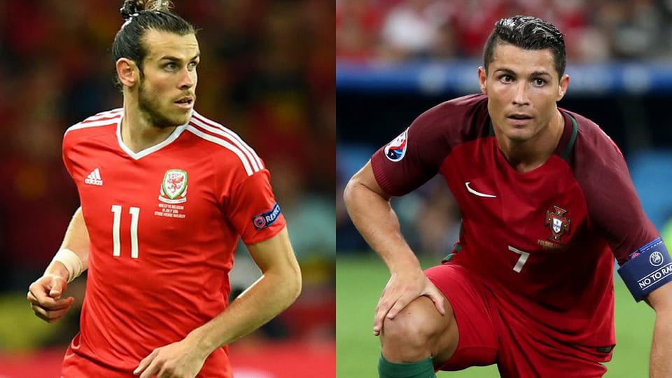 purtret dals ballapedists Gareth Bale e Cristiano Ronaldo