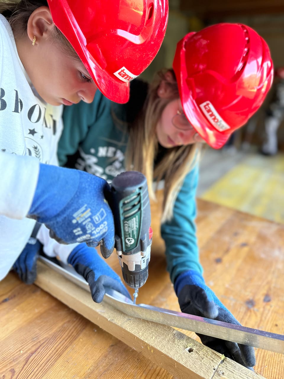 Arbeiten wie ein Profi, alle haben Freude an Arbeiten im Schützenhaus.