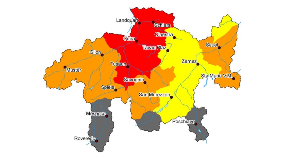 Charta dal Grischun cun privel d'incendi