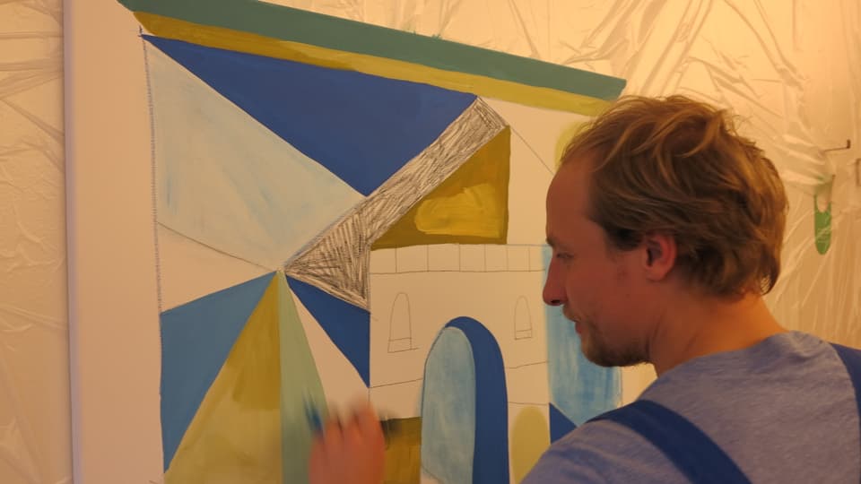 Artist vid picturar